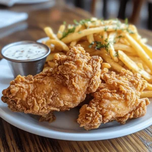Golden-brown Southern fried chicken on a rustic plate, garnished with parsley and served with side dishes.