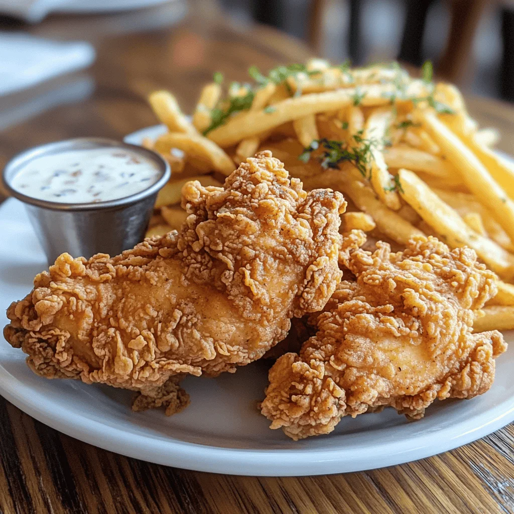 Golden-brown Southern fried chicken on a rustic plate, garnished with parsley and served with side dishes.